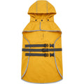 Rdwxg Hooded Pet Raincoat Large Mustard Reflective Trim - Product view