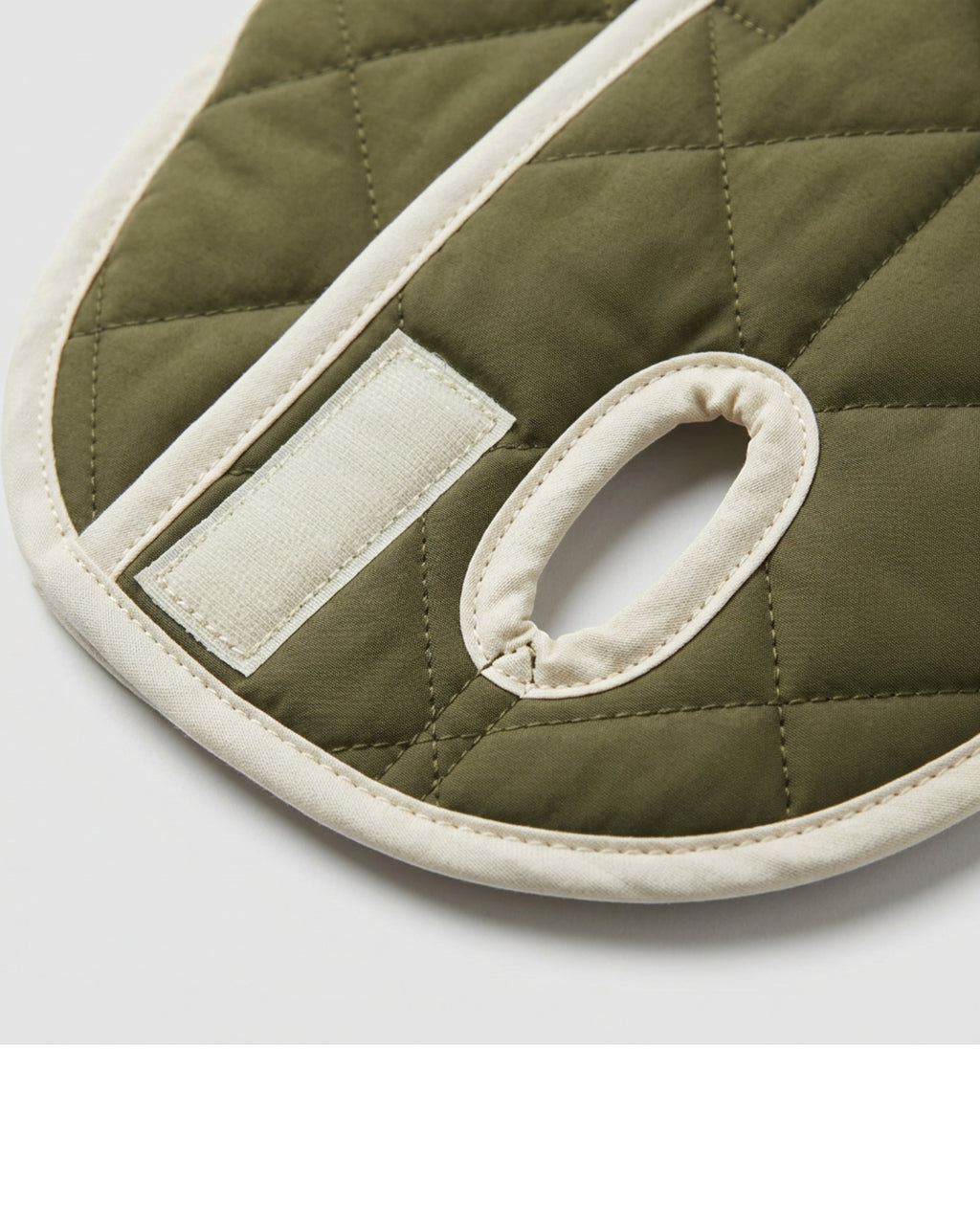Rdwxg Reversible Quilted Pet Vest Medium Olive Cream - Detail view