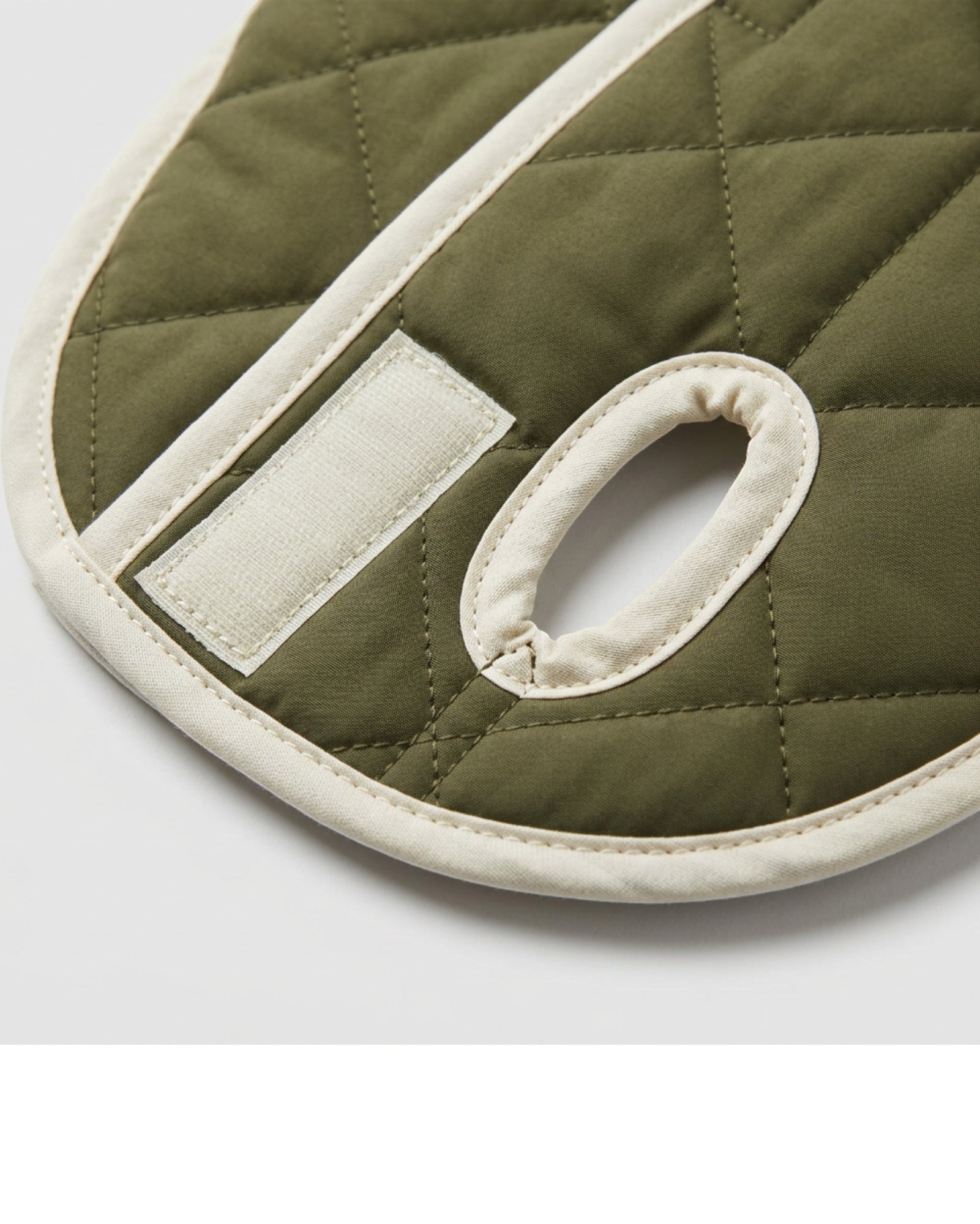 Rdwxg Reversible Quilted Pet Vest Medium Olive Cream - Detail view