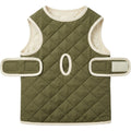 Rdwxg Reversible Quilted Pet Vest Medium Olive Cream - Product view
